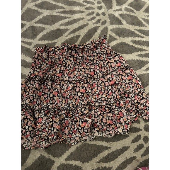 Wild Fable Pink Floral Ruffle Tiered Mini Skirt - Picture 1 of 3